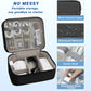 Electronics Organizer,Travel Cord Organizer Pouch, Portable Cable Organizer Bags, Waterproof Electronic Accessories Storage Case for Cables, Cords, Charger, Phone (Double Layer-Black)