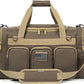 Tactical Range Duffel Heavy Duty Military Molle Gear Travel Sports Gym Bag Lockable Zippers with US Flag Patch (27 In Khaki)