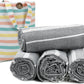 HILLFAIR Cotton Turkish Beach Towels, Quick Dry Lightweight Sand Free Peshtemal Towel for Bath Swim Yoga Spa Travel, Beach Accessories, Oversized Cotton Turkish Towels (39 x 72 inch- 4 Pack Grey)
