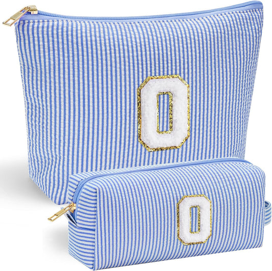 YOOLIFE Makeup Bag Cosmetic Bag, Travel Makeup Bag Portable Pouch Open Flat Make Up Organizer Bag for Toiletries Brushes Small Makeup Bag Gifts for Wife Sister Friend Teacher Girlfriend Mothers Day O - Roamly