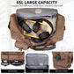 WITZMAN Duffle Bag for Men 50L Canvas Weekender Overnight Bag with Toiletry Bag Sets Travel Duffel Bag Shoes Compartment（A8010-2 Brown） - Roamly