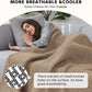 L'AGRATY Knitted Weighted Blanket - 50"x60" 10lbs Cooling Chunky Knit Heavy Blanket for Adults Braided Crochet Throw Thick Cable Yarn Knit Decorative No Beads Evenly Weighted Machine Washable