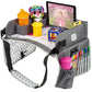 Kenley Kids Travel Tray, Toddler Car Seat Lap Tray, Road Trip Essentials Activity Table (Pink/Gray)