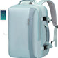 PIJUSHI Travel Backpack for Women Expandable Carry on Luggage Backpack Airline Approved Personal Item Laptop Bag(PE034 Blue)
