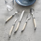 French Home Laguiole 20 Piece Flatware Set – 18/10 Stainless Steel Flatware Set for 4 – Luxurious Ivory-Colored Utensil Set w/Knives, Spoons and Forks
