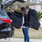 Car Seat Travel Bag — Adjustable, Padded Backpack for Car Seats — Car Seat Travel Tote (Gray with Black Trim)