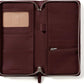 Leatherology Bordeaux Travel Zip Organizer Wallet, Passport Holder, RFID Available, Full Grain Leather