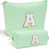 YOOLIFE Gifts for Girls Teen Girls - 2 Travel Makeup Bag | Initial Make Up Bag | Personalized Gifts for Women Friends | Skin Care Bag | Makeup Bag for Girls Teen Girls | Tween Girls Trendy Stuff A - Roamly