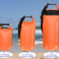 Freegrace Waterproof Dry Bags Set Of 3 - Dry Bag With 2 Zip Lock Seals, Waist Pouch & Phone Case - Can Be Submerged Into Water For Swimming, Kayak, Rafting & Boating (Without Window, Orange, 20L)