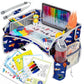 PILLANI Kids Travel Tray for Car - Car Seat Tray for Kids Travel, Road Trip Essentials, Carseat Table for Roadtrip Activities - Must Have Toddler Lap Desk Organizer for Airplane - Travel Accessories