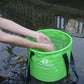 Premium Collapsible Bucket by Freegrace - Compact Portable Folding Water Container - Lightweight & Durable - Includes Handy Tool Mesh Pocket