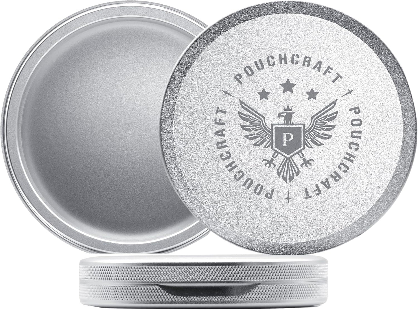 Metal Pouch Can | Metal Container | Slim EDC Pocket Tin | Airtight & Moisture-Resistant | Compact Daily Organizer | Pill Case & Travel Tin | Father’s Day Gift for Dad | (Insignia Ed, Silver, Slim)