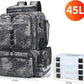 Rabjen Fishing Tackle Backpack, 45L Storage Waterproof Travel Bag Store Fishing Gear with Insulated Top Pocket