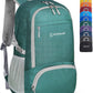 ZOMAKE Lightweight Packable Backpack 30L, Foldable Hiking Backpacks Water Resistant Compact Folding Daypack for Travel(Dark Green)