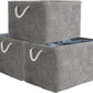 TheWarmHome Storage Baskets for Organizing, Sturdy Fabric Storage Basket , Foldable Storage Baskets for Shelves Closet Nursery Toy (Grey 3 Pack 20.5×15.7×13.8inch)