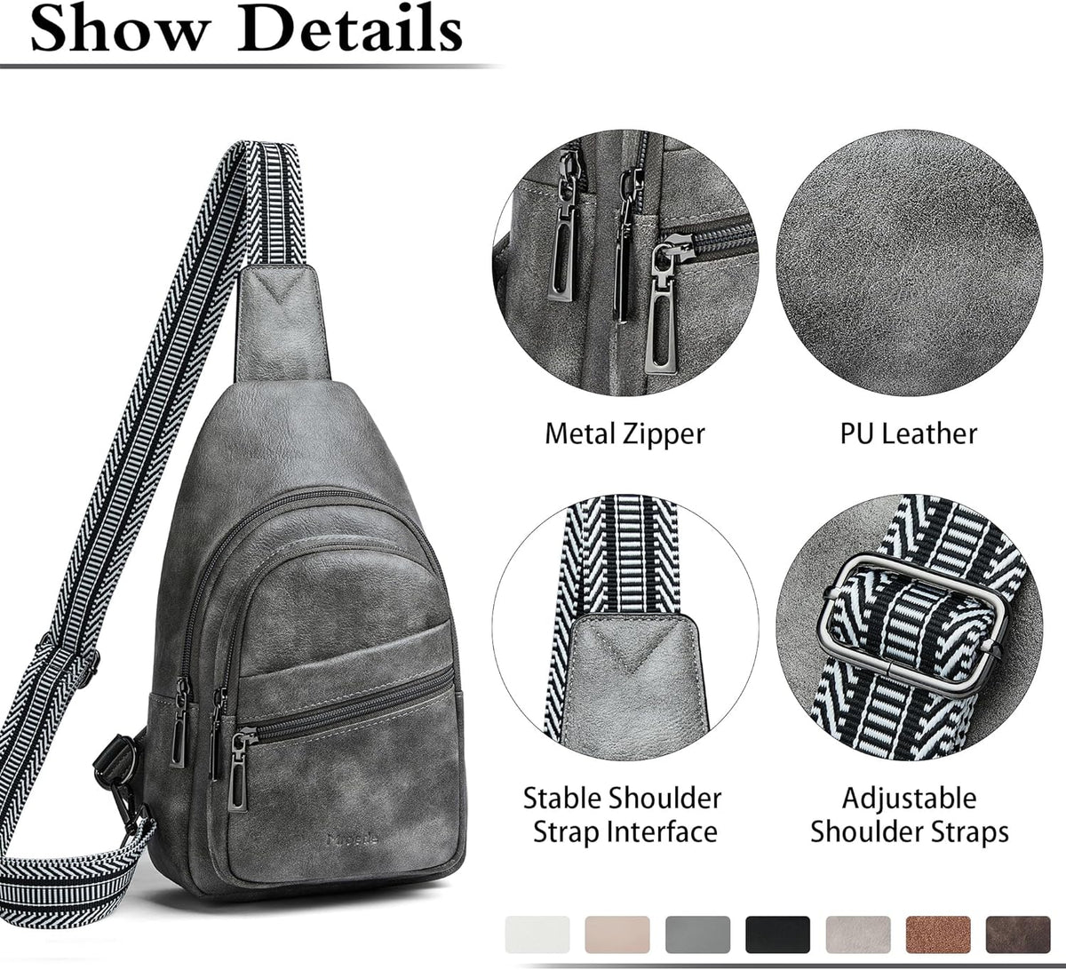 Sling Bag Crossbody Bags for Women Small Cross Body Bag Fanny Packs Chest Sling Purse for Daily Travel Leisure Sport