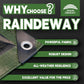 10x20 Feet Tarp Waterproof,9Mil Thick,Finished Size Tarps,UV Resistant,Durable,Multipurpose Poly Tarp Cover with Metal Grommets and Reinforced Edges,Green/Black by RAINDEWAY