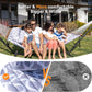 Double Hammock with Spreader Bar,Soft Pillow,Max Load 500lbs,Portable Hammock for Outdoor,Camping,and Backyard,White Gray