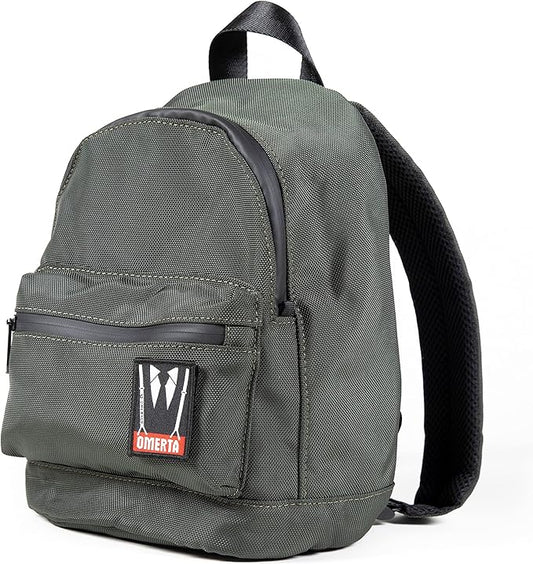 Dime Bags Odor Sealing Locking Backpack, Carbon Lining for Smell & Spill Protection, 3-Digit Combo Lock, Durable Water-Resistant Exterior, Compact Travel Bag, Changeable Patch, Mini Molly (Green)