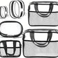 XEWEA Clear Travel Toiletry Bags & Small Electronic Accessories Organizer Case, 6 PCS TSA Approved Transparent Makeup Bag for Women Men, Waterproof PVC Quart Pouch with Zipper for Airline Essentials - Roamly