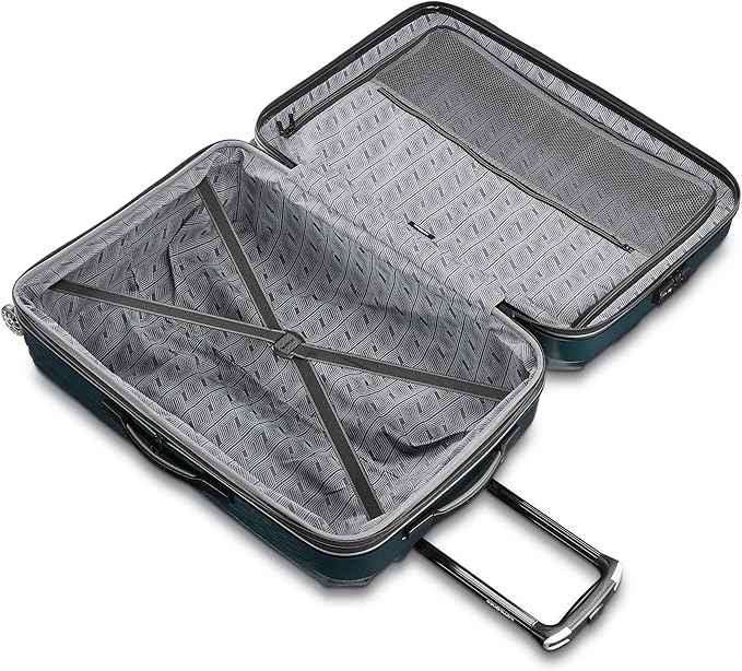 Samsonite Centric 2 Hardside Expandable Luggage with Spinner Wheels, Emerald Green, Checked-Medium 24-Inch