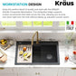 KRAUS Bellucci Workstation 33" Single Bowl Granite Kitchen Sink in Metallic Black w/Accessories, KGTW2-33MBL, Includes Dish Drainer/Dish Drying Rack