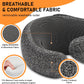 Travel Pillow - Hooded Neck Pillow Airplane Memory Foam Filling for Plane, Office, Cars Sleeping, Road Trip, Long Flights, Portable Plane Accessories, Includes Eye Mask & Earplugs (Dark Gray)