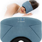 Sleep Mask with Headphones Bluetooth 5.4, LC-dolida Wireless Music Eye Mask for Sleeping Headphones with Soft Bamboo Cotton Cooling Breathable,Ultra-Thin Stereo Speaker for Side Sleepers-Ash Blue