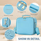Travel Makeup Bag with LED Mirror, Cosmetic Train Case with Lighted Mirror, Waterproof Makeup Organizer Case for Brush Holder Storage, Travle Toiletry Bag for Women Gift