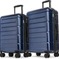 KYME Luggage Sets 2 Piece Hardshell 22"/26" Suitcase with Spinner Wheels Hardside Suitcases Sets with TSA Lock Lightweight Travel Luggage Set with Cup Holder for Women Men Navy