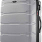 Samsonite Omni PC Hardside Expandable Luggage with Spinner Wheels, Silver, Checked-Large 28-Inch