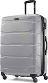 Samsonite Omni PC Hardside Expandable Luggage with Spinner Wheels, Silver, Checked-Large 28-Inch