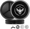 Metal Pouch Can | Metal Container | Slim EDC Pocket Tin | Airtight & Moisture-Resistant | Compact Daily Organizer | Pill Case & Travel Tin | Father’s Day Gift for Dad | (Insignia Ed, Black, Tall)