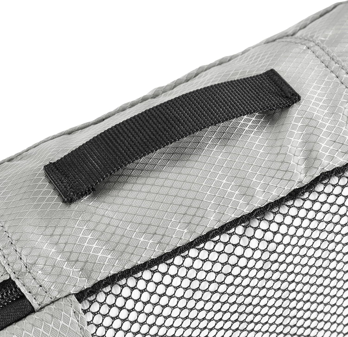 Amazon Basics Small Packing Cubes for Travel, Packing Organizers, 4-Piece-Set With Double Zipper Pulls and Mesh Top Panel, 100% Durable Polyester, Gray, 11"L x 6.8"W x 3"H - Roamly