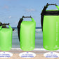Freegrace Waterproof Dry Bags Set of 3 Dry Bag with 2 Zip Lock Seals & Detachable Shoulder Strap, Waist Pouch & Phone Case - Can Be Submerged Into Water (Green, 20L)