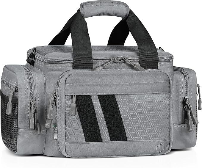 Savior Equipment Specialist Series Tactical Triple Pistol Shooting Range Hunting Duffle Bag Gun Carrying Case, Rigid Compartment Frame, Lockable Zippers