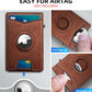 Airtag Wallet for Men,with Money Clip Gift Boxed,Slim Front Pocket Wallet RFID Blocking Metal Case Smart Pop-up Credit Card Holder in Magnetic Leather Flip