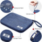SELLYFELLY Travel Electronics Organizer Portable Cable Organizer Bag for Storage Electronic Accessories Case for Cord,Phone,Charger,Flash Drive (Navy Blue)
