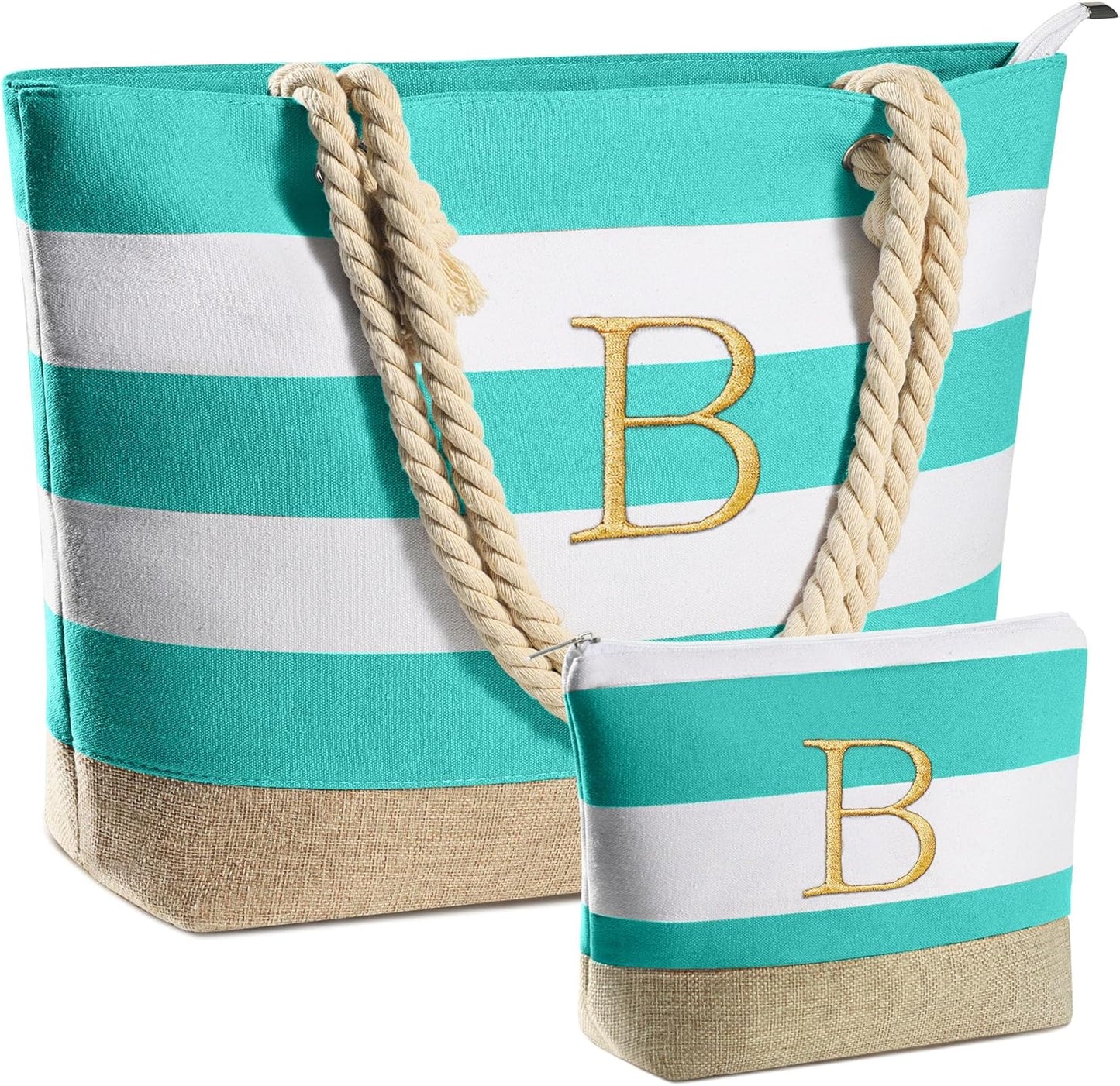 YOOLIFE Beach Bags for Women - Travel Canvas Beach Tote, Pool Waterproof Bag, Travel Essentials, Gifts for Women Birthday - Roamly