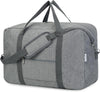 Narwey Foldable Carry on Luggage 22x14x9 Airline Approved Duffle Bag for Travel Packable Duffel Bag for Traveling Airplane for Women and Men 40L (Grey (With Shoulder Strap))