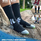 Men's Compression Running Socks: Coolmax Athletic Crew Socks Moisture Wicking Anti-Blister Cushion for Hiking 3 Pairs