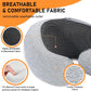 Travel Pillow - Hooded Neck Pillow Airplane Memory Foam Filling for Plane, Office, Cars Sleeping, Road Trip, Long Flights, Portable Plane Accessories, Includes Eye Mask & Earplugs (Light Gray)