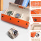 MOZSLY Watch Roll Travel Case 3 Slots Portable Watches Box Organizer Storage Holder Pattern PU Leather