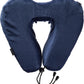 Lewis N. Clark Contoured Memory Foam Hexform Travel Cervical Neck Pillow for Shoulder & Neck Pain, Airplane, Camping, Kids & Adults, Premium, Navy
