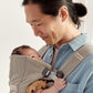 BabyBjörn Baby Carrier Mini, Gray Beige, 3D Mesh Newborn Carrier (7-25 lbs), Ergonomic, Easy-to-Use