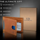 SERMAN BRANDS RFID Blocking Slim Bifold Genuine Leather Thin Minimalist Front Pocket Wallets for Men Billfold Wallet Men Gift