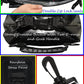 Freegrace Waterproof Dry Bags Set of 3 Dry Bag with 2 Zip Lock Seals & Detachable Shoulder Strap, Waist Pouch & Phone Case - Can Be Submerged Into Water (Black, 20L)