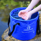 Premium Collapsible Bucket by Freegrace - Compact Portable Folding Water Container - Lightweight & Durable - Includes Handy Tool Mesh Pocket