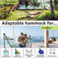 Tranquillo Sturdy Steel Hammock with Stand Premium Cotton Canvas Hammock, 600 lbs Capacity Hammock Stand Folding, Portable 30-Second Fold Unfold for Camping, (Canvas - Blue Leaf)