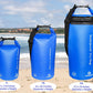 Freegrace Waterproof Dry Bags Set of 3 Dry Bag with 2 Zip Lock Seals & Detachable Shoulder Strap, Waist Pouch & Phone Case - Can Be Submerged Into Water - for Swimming (Navy Blue, 10L)
